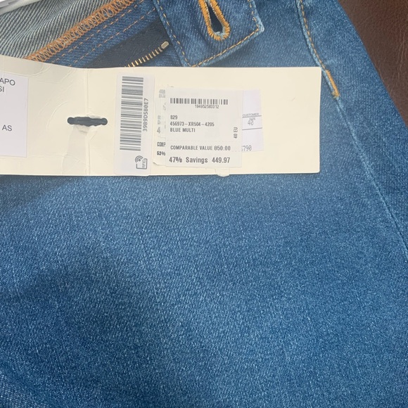 Gucci blue multi flower design mini skirt, size Italy 40 - Picture 7 of 8